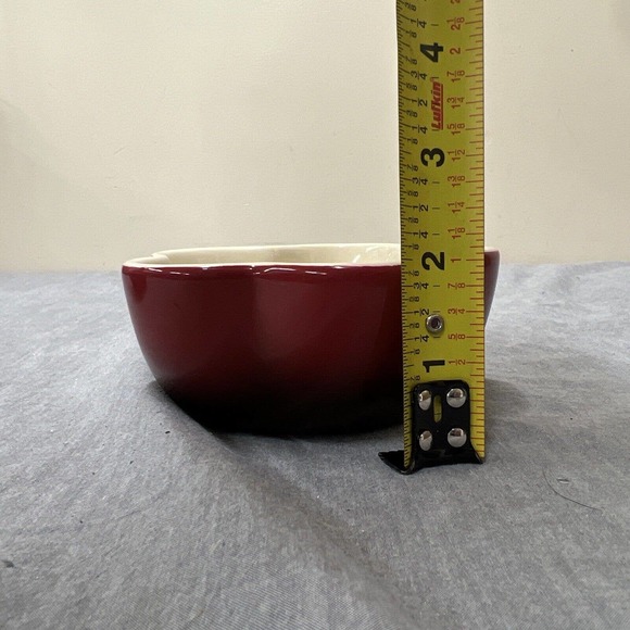 (2) Denby Flower Individual Mini Casserole Dish Cherry Red Discontinued Ramekin - Picture 11 of 11